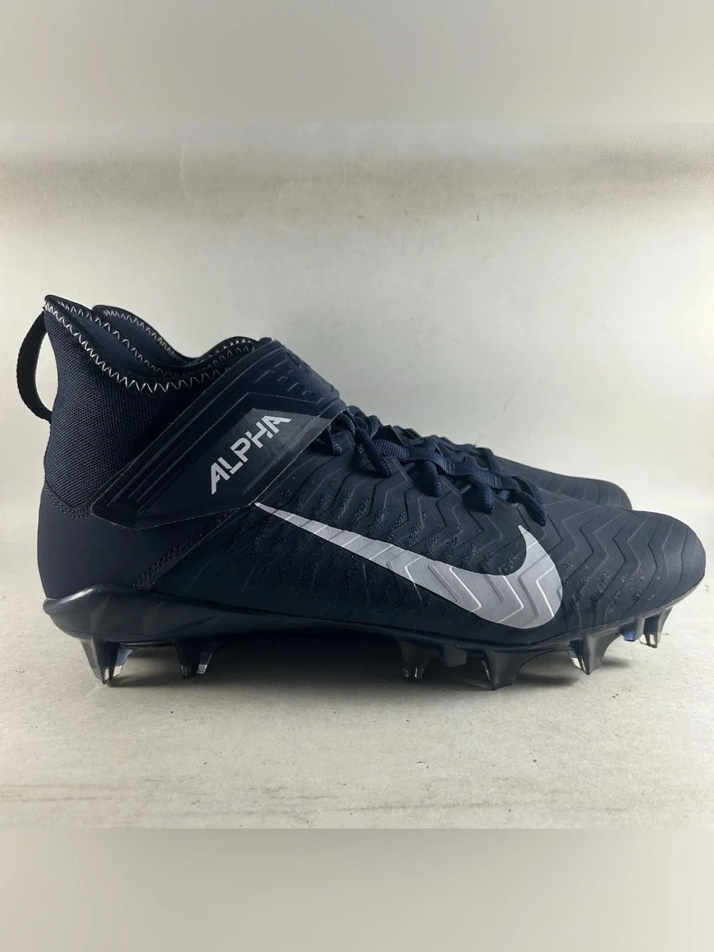 Nike Alpha Menace Pro Mid 2 Football Cleats Navy Blue Size 12.5 BV3945-404